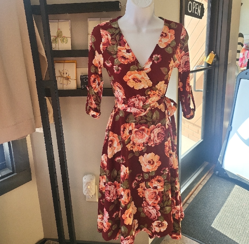 Nodcloth Floral Wrap Dress
